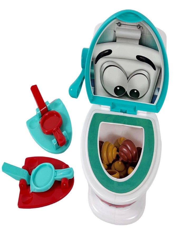 VIPAMZ Poop Toy Shoot Game - Funny Poop Toys for Kids & Adults, Skill Building Toilet Game, Ages 4+, Includes 12 Soft Poops, 2 Launchers - Image 2